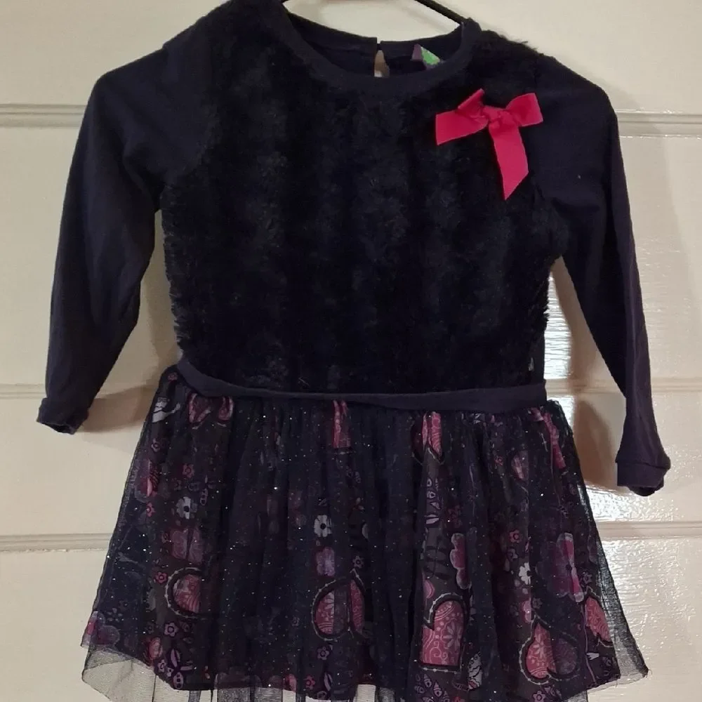 Dollie & Me Black Dress with Pink Accents (CHI111)